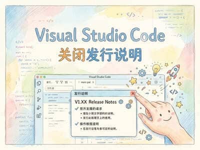 VSCode 怎么隐藏发行说明？