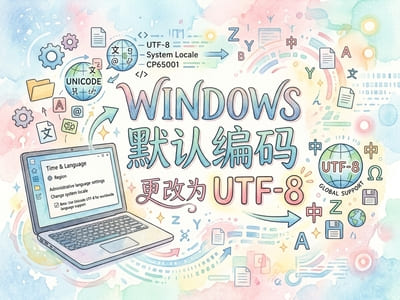 Windows 更改系统默认编码为 UTF-8